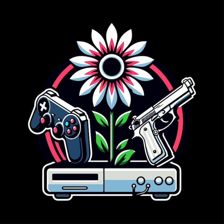 वेक्टर girls gaming t shirt and logo design