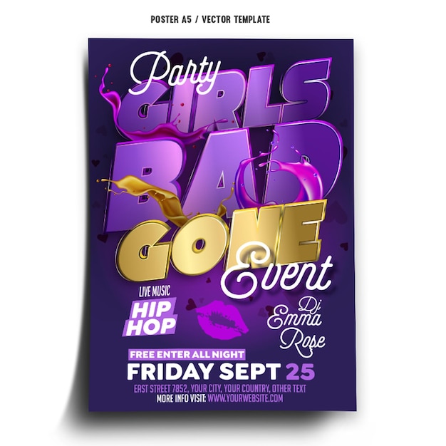 Girls Gone Bad Club Party Flyer Template
