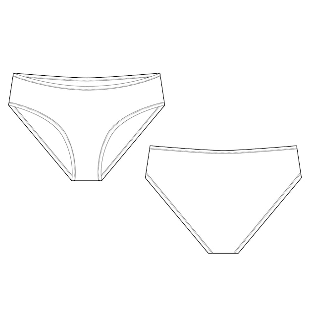 Premium Vector  Girls lingerie. lady underpants. female white