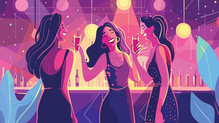 Vector girls night out