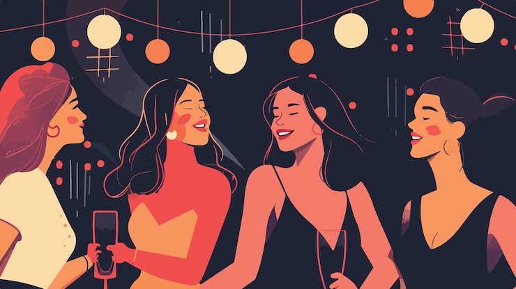 Vector girls night out