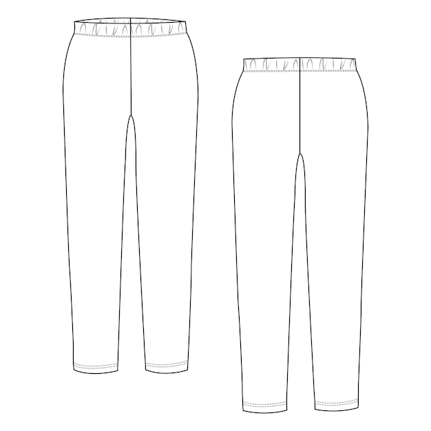 Premium Vector | Girls pyjama pant basic