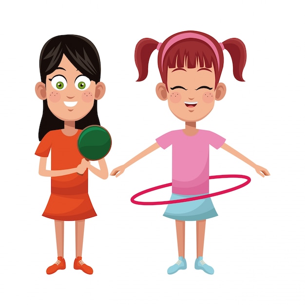 Vector girls sport game