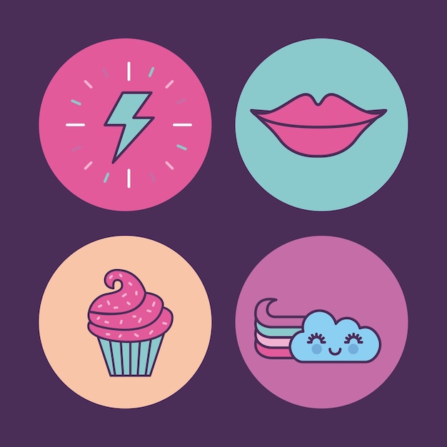 Girly icon over background image 