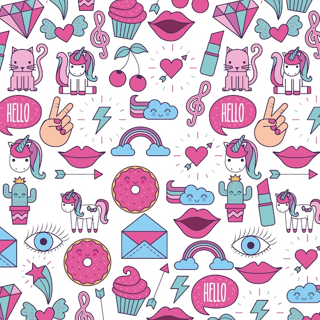 Vector girly icon image