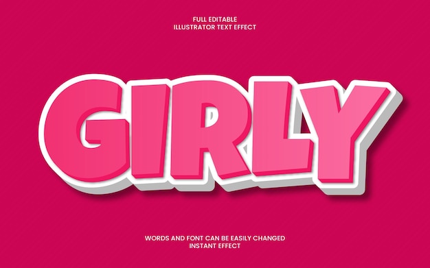 Girly text effect