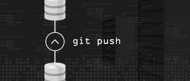 Git push request programmering codering server en database