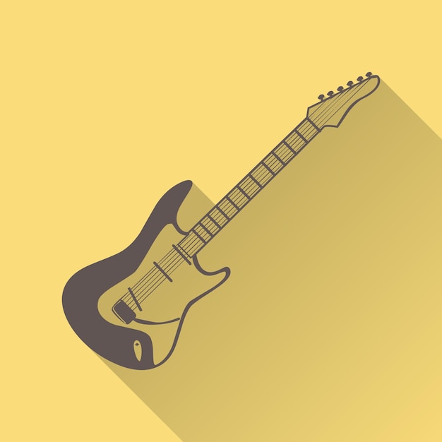 Gitaar pictogram illustratie, muziek patroon. creatieve en luxe hoes