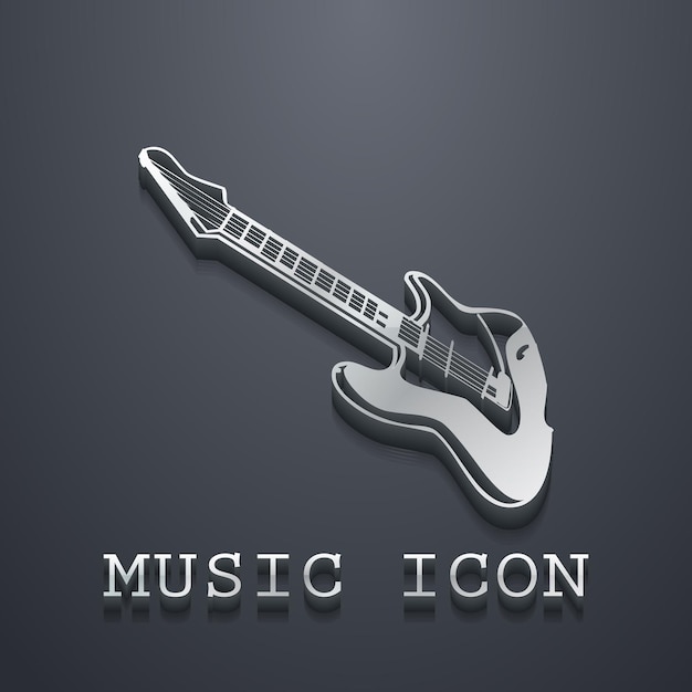Vector gitaar pictogram illustratie, muziek patroon. creatieve en luxe hoes