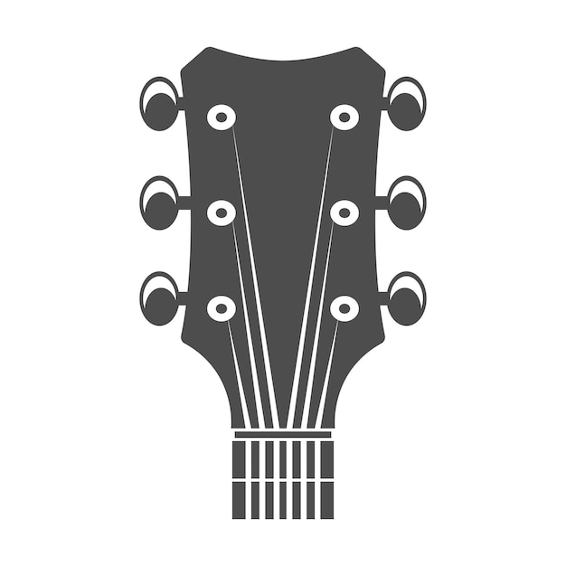 Gitaar pictogram logo ontwerp