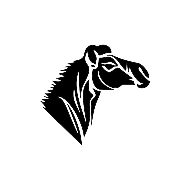 Give an elegant and classy look to your brand with a black and white camel logo