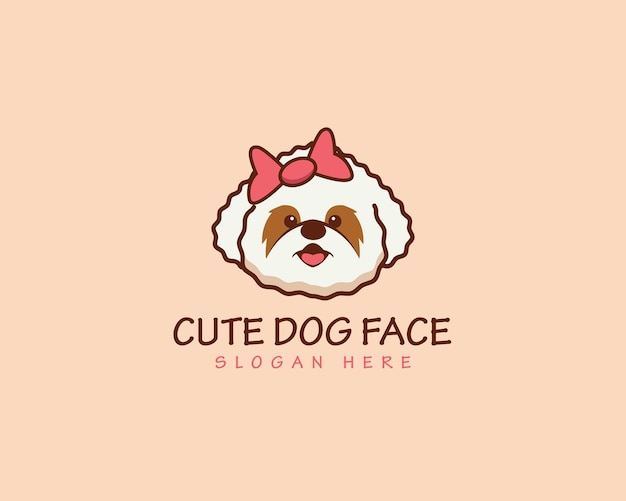 Vector give me a keywords for cute dog face logo