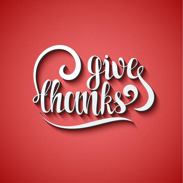 Give thanks phrase. Calligraphy Gift handmade. Lettering for printing on postcard. Congratulation card. Phrase for decoration and design products. Handwriting font design on two grunge backgrounds