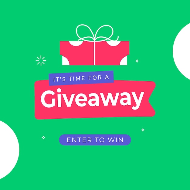 Giveaway banner design template