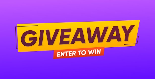 Vector giveaway banner social media poster template design