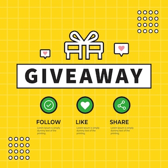 Giveaway banner template enter to win