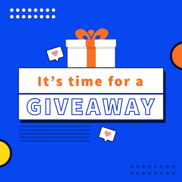 Vector giveaway banner template enter to win