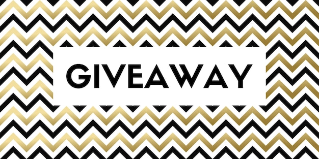 Giveaway banner with stylish chevron pattern