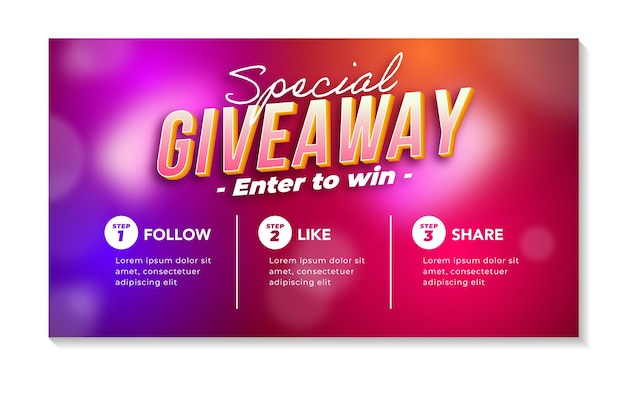 Giveaway contest concept for banner design