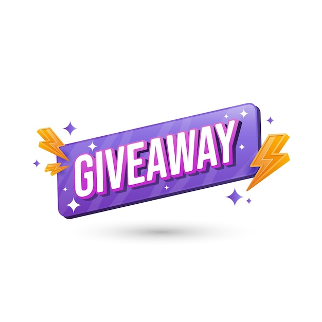 Giveaway marketing promotion text banner