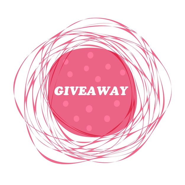 Giveaway Vector roze frame banner