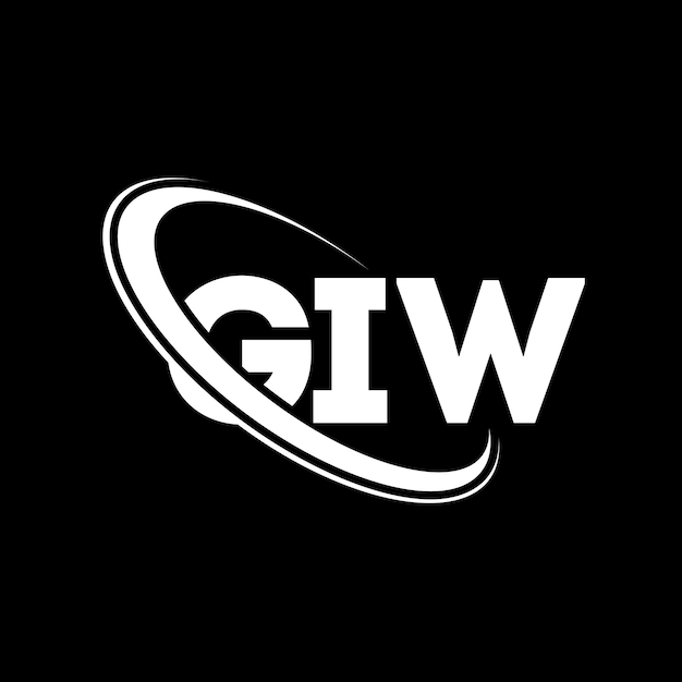 GIW logo GIW letter GIW letter logo ontwerp Initialen GIW logo gekoppeld aan cirkel en hoofdletters monogram logo GIW typografie voor technologiebedrijf en vastgoedmerk