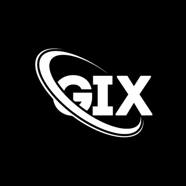 GIX logo GIX letter GIX letter logo ontwerp Initialen GIX logo gekoppeld aan cirkel en hoofdletters monogram logo GIX typografie voor technologiebedrijf en vastgoedmerk