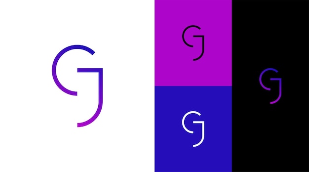 Gj monogram fashion apparel logo design concept