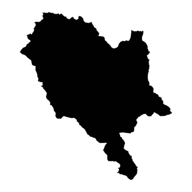 アルバニアのジロカストラ郡地図行政区画ベクトル図