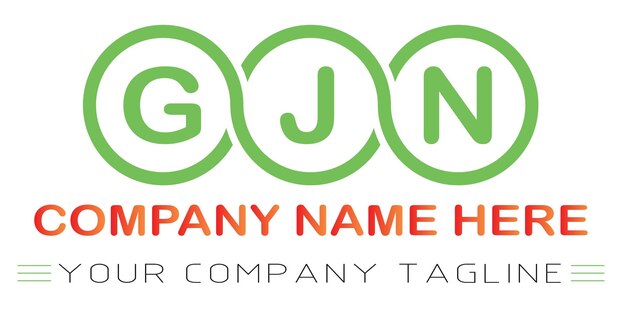 Vector gjn brief logo ontwerp