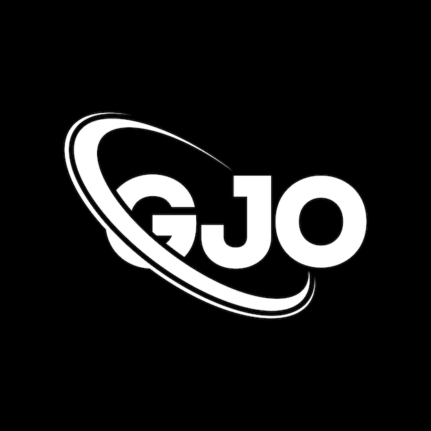 GJO logo GJO letter GJO letter logo ontwerp Initialen GJO logo gekoppeld aan cirkel en hoofdletters monogram logo GJO typografie voor technologie bedrijf en vastgoed merk