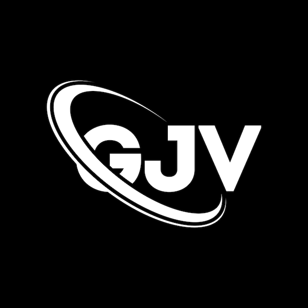 Vector gjv logo gjv brief gjv letter logo ontwerp initialen gjv logo gekoppeld aan cirkel en hoofdletters monogram logo gj v typografie voor technologiebedrijf en vastgoedmerk