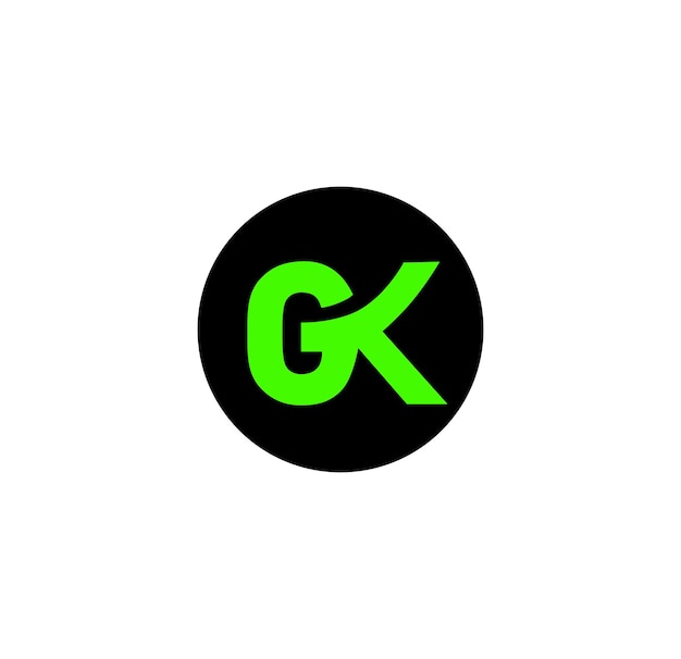 GK Bedrijfsnaam beginletters pictogram. GK brieven.