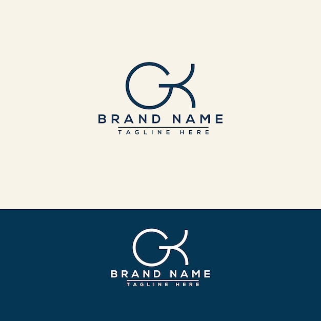 GK logo Design Template Vector Graphic Branding Element.