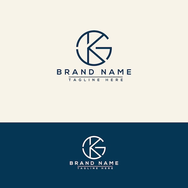 Логотип GK Design Template Vector Graphic Branding Element.