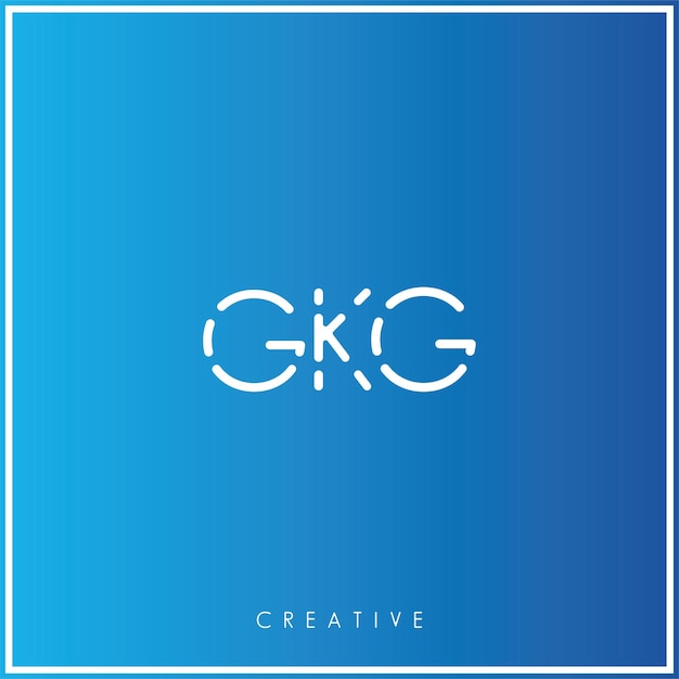 GKG Premium Vector laatste Logo Design Creatief Logo Vector Illustratie Monogram Minimaal Logo