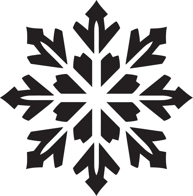 Vector glacial beauty illuminated vector logo design snowflakes grace unveiled iconic emblem design