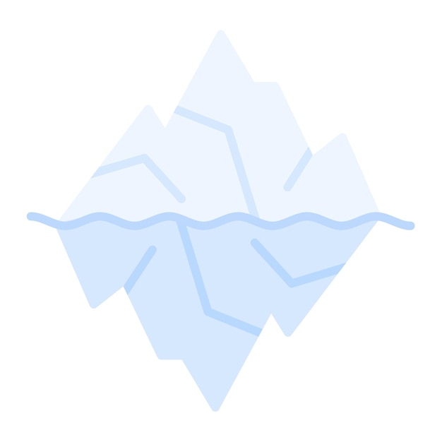 Vector glaciers flat illustration