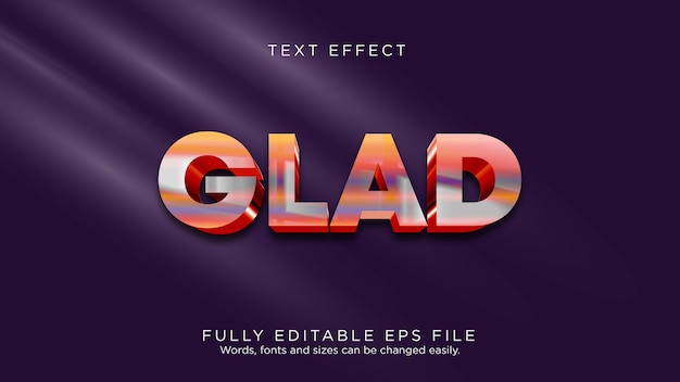 Glad Logo Text Effect Font Type