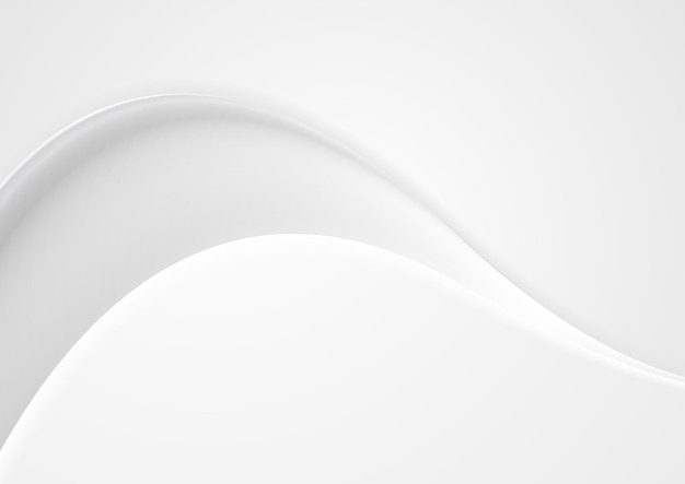 Gladde grijze en witte glanzende golf abstracte achtergrond Vector parelmoer ontwerp