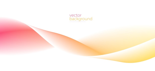 Gladde stroom van golvende vorm met gradiënt vector abstracte achtergrond rood en geel ontwerp curve lijn energie beweging