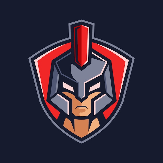 Gladiator head team logo design