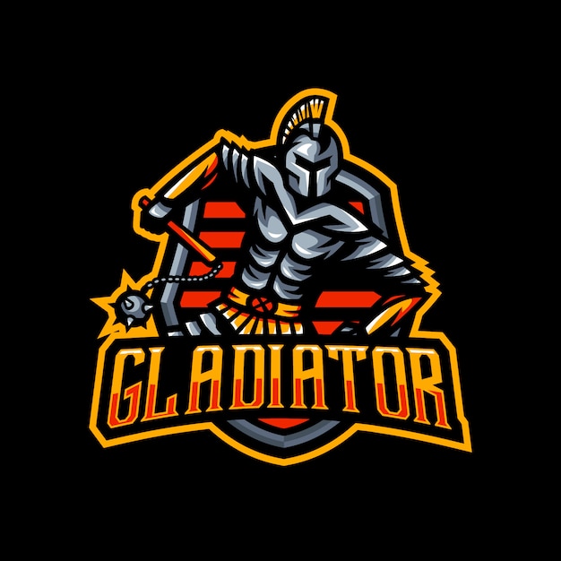 Gladiator mascotte logo esport gaming