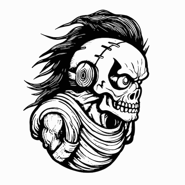 Premium Vector | Gladiator skull