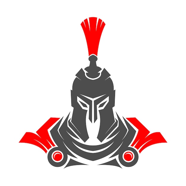 Gladiator Spartaans logo-ontwerp