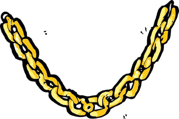 Золотая цепочка Glamorous Finery, украшенная символом доллара