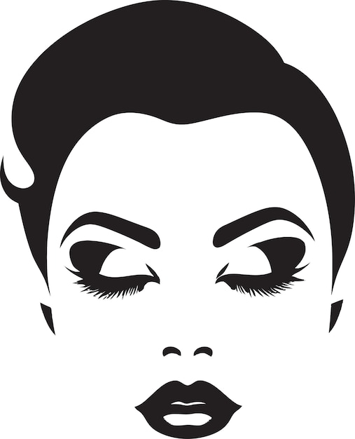 Vector glamoureuze schoonheid in vector make-up illustratie