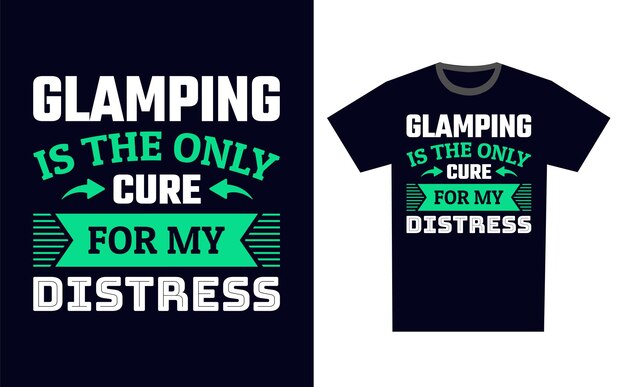 グランピングTシャツデザインテンプレートベクトル
