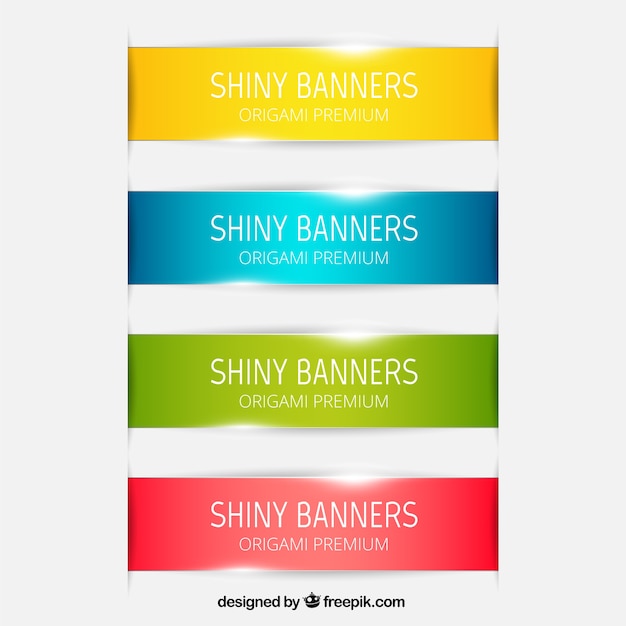 Glanzende banners collectie