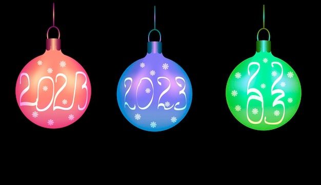 Glanzende kerstballen met een patroon